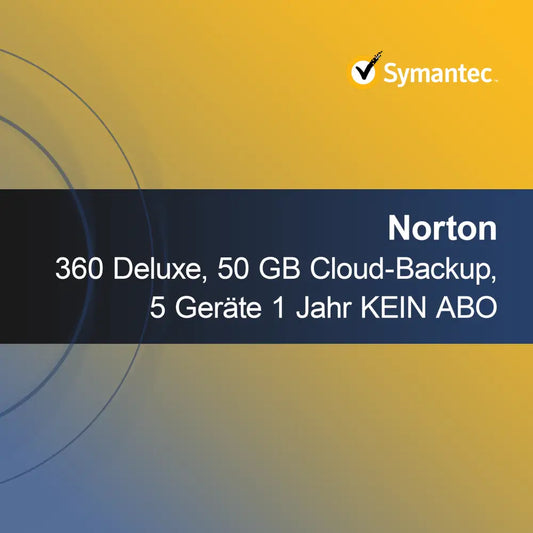 Norton 360 Deluxe, 50 GB Cloud-backup, 5 enheder 1 år INGEN ABONNEMENT