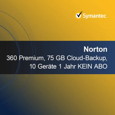 Norton 360 Premium, 75 GB Cloud-sikkerhedskopi, 10 enheder 1 år INGEN ABONNEMENT