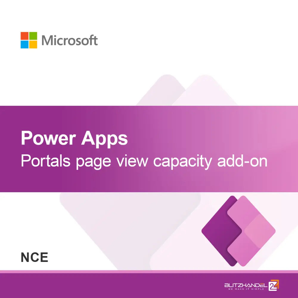 Power Apps Portals sidevisningskapacitet tilføjelse (NCE)