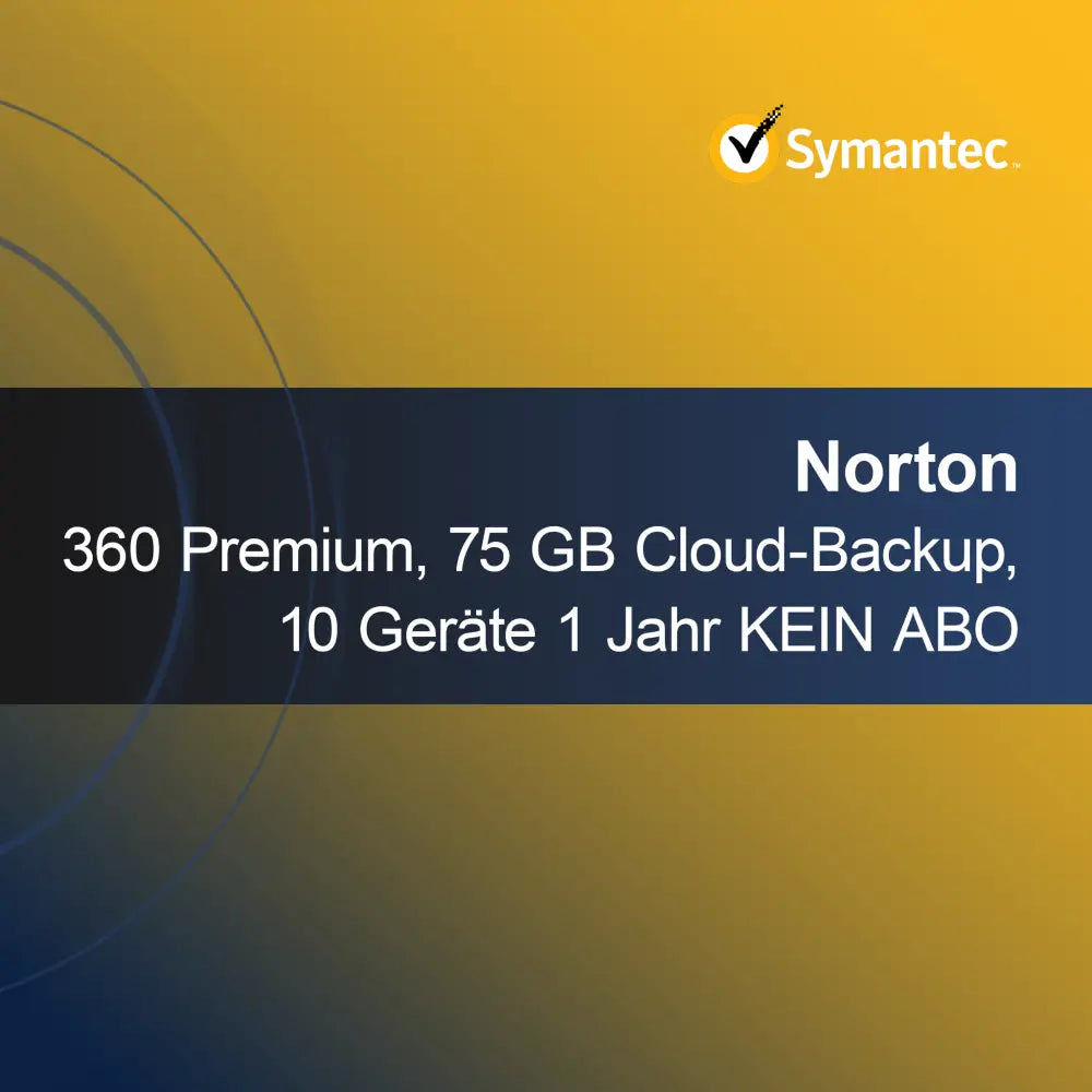 Norton 360 Premium, 75 GB Cloud-sikkerhedskopi, 10 enheder 1 år INGEN ABONNEMENT