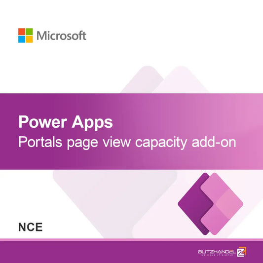 Power Apps Portals sidevisningskapacitet tilføjelse (NCE)